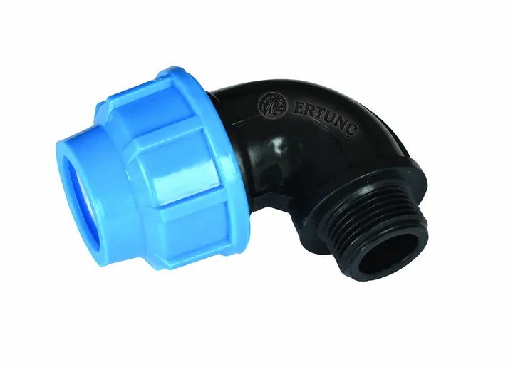 Male threaded elbow — Blue PN16 Series