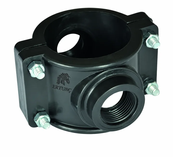 Bolted double-outlet saddle