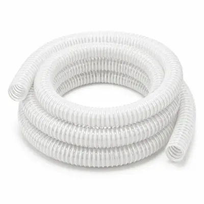 white spiral AC condensate drain hose roll